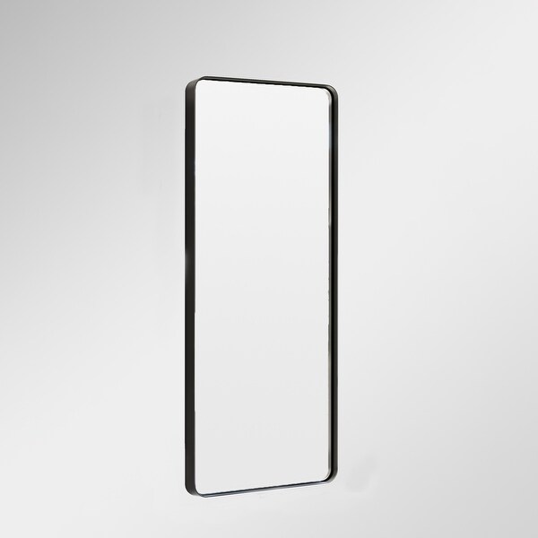 a♡ Aluminum alloy rounded rectangle painted black full-length