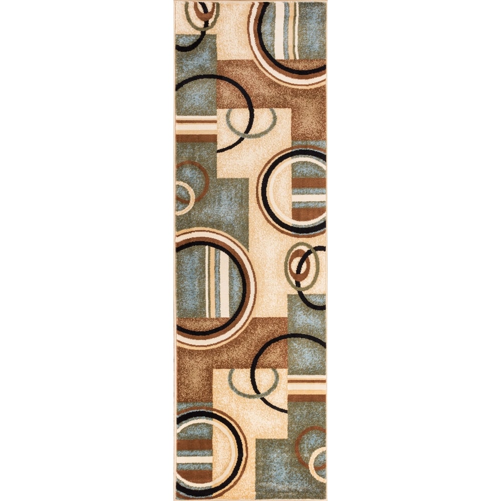 Well Woven Barclay Arcs & Shapes Modern Geometric Circles Area Rug