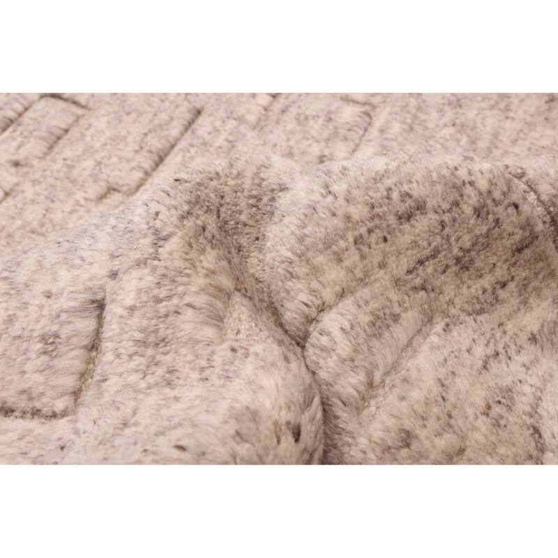 ECARPETGALLERY Hand-knotted Looma Grey Wool Rug - 8'1 x 9'10