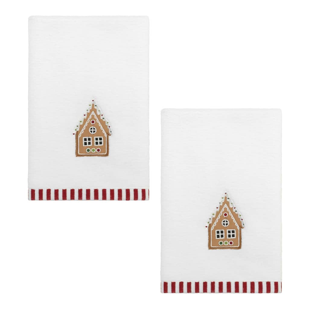 Avanti Gingerbread Man 2-Pack Fingertip Towel Set