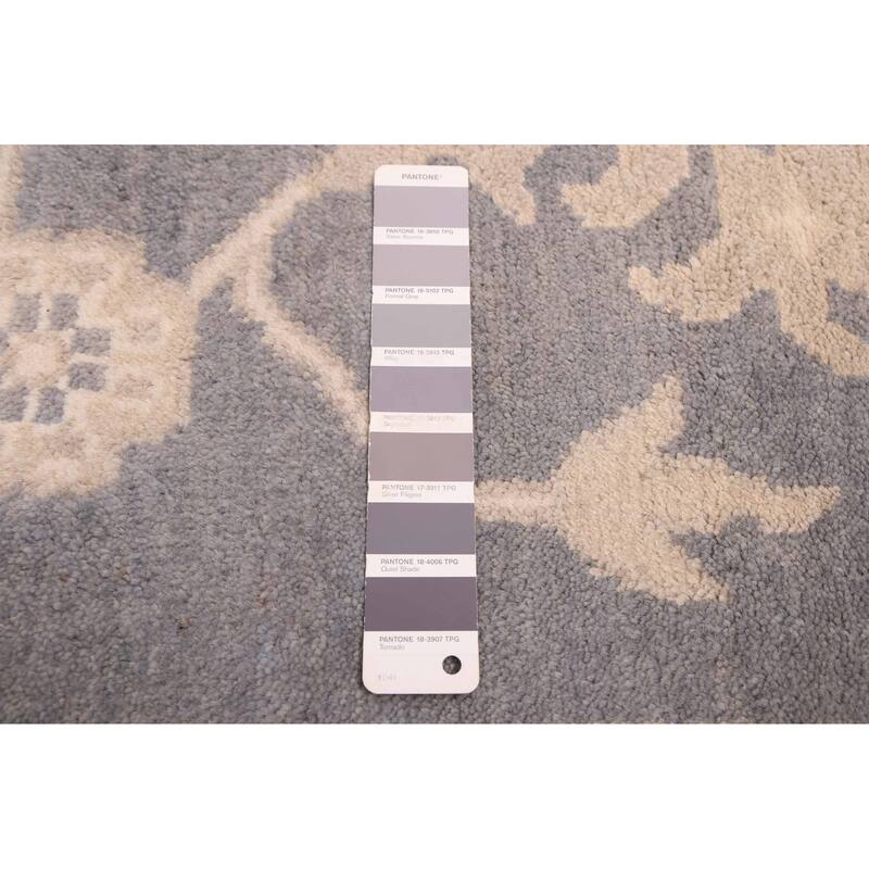 ECARPETGALLERY Hand-knotted Royal Oushak Dark Grey Wool Rug - 9'2 x 11'10