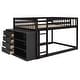 preview thumbnail 13 of 17, Luxury Full over Full Bunk Bed with 4 Drawers, 3 Shelves and Built-in Ladder for Maximized Space, Espresso
