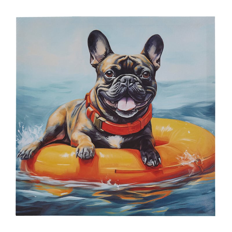 Madison Park Beach Dogs Canvas Wall Art