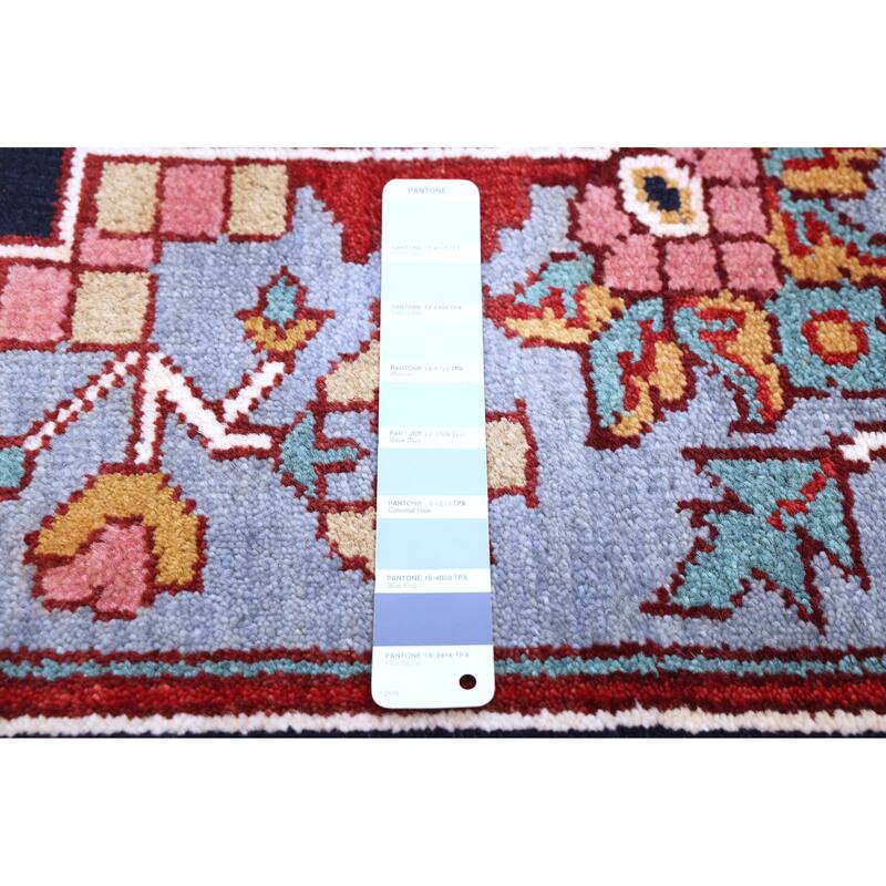 ECARPETGALLERY Hand-knotted Serapi Heritage Light Denim Blue Wool Rug - 8'11 x 11'10