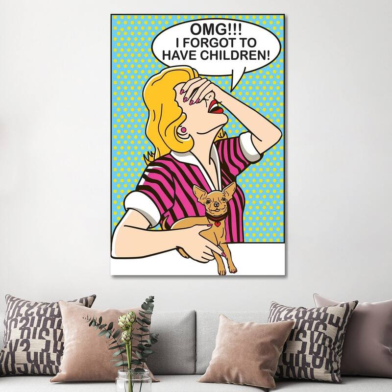 iCanvas "OMG!!!" by Dog is Good and Cat is Good Canvas Print