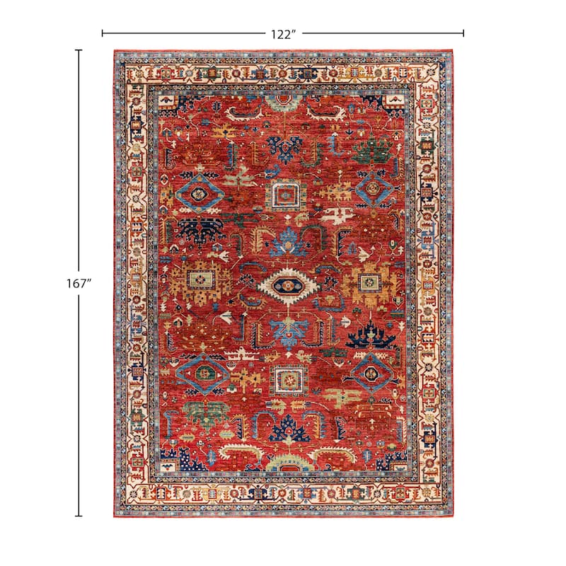 Serapi One-of-a-Kind Hand-Knotted Area Rug - Red - 10' 2" x 13' 11"