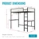 preview thumbnail 18 of 31, Furniture of America Jackson Modern Black Metal Loft Bed with Dual Desks and Closet Rod