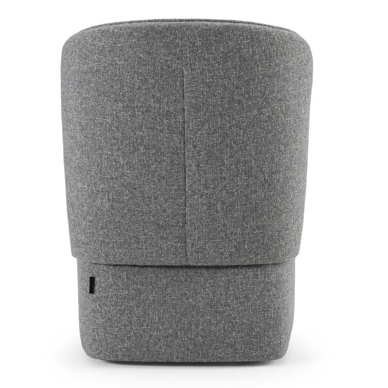 Modrest Souza Modern Grey Fabric Swivel Dining Chair