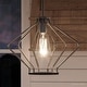 preview thumbnail 1 of 5, Luxury Mid-Century Modern Pendant Light, 9.625"H x 13"W, with Industrial Chic Style, Brushed Nickel Finish by Urban Ambiance