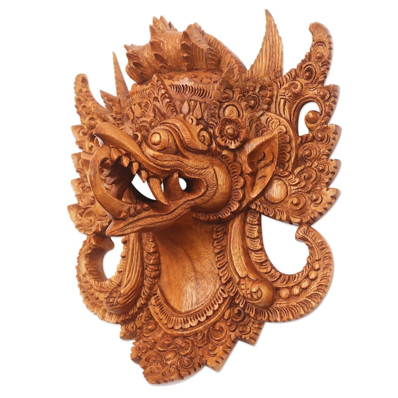 Novica Handmade Mighty Eagle Garuda Wood Mask