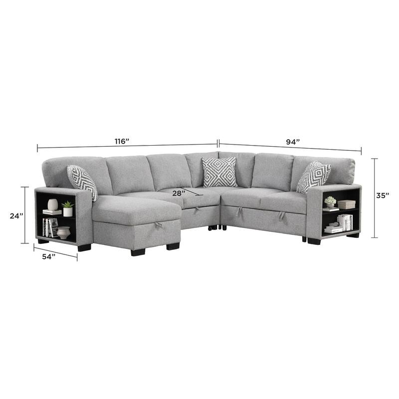 Cairo Sectional Gray / Beige