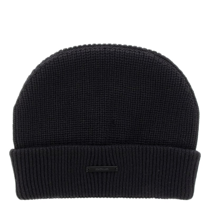 Moncler Wool Blend Logo Beanie