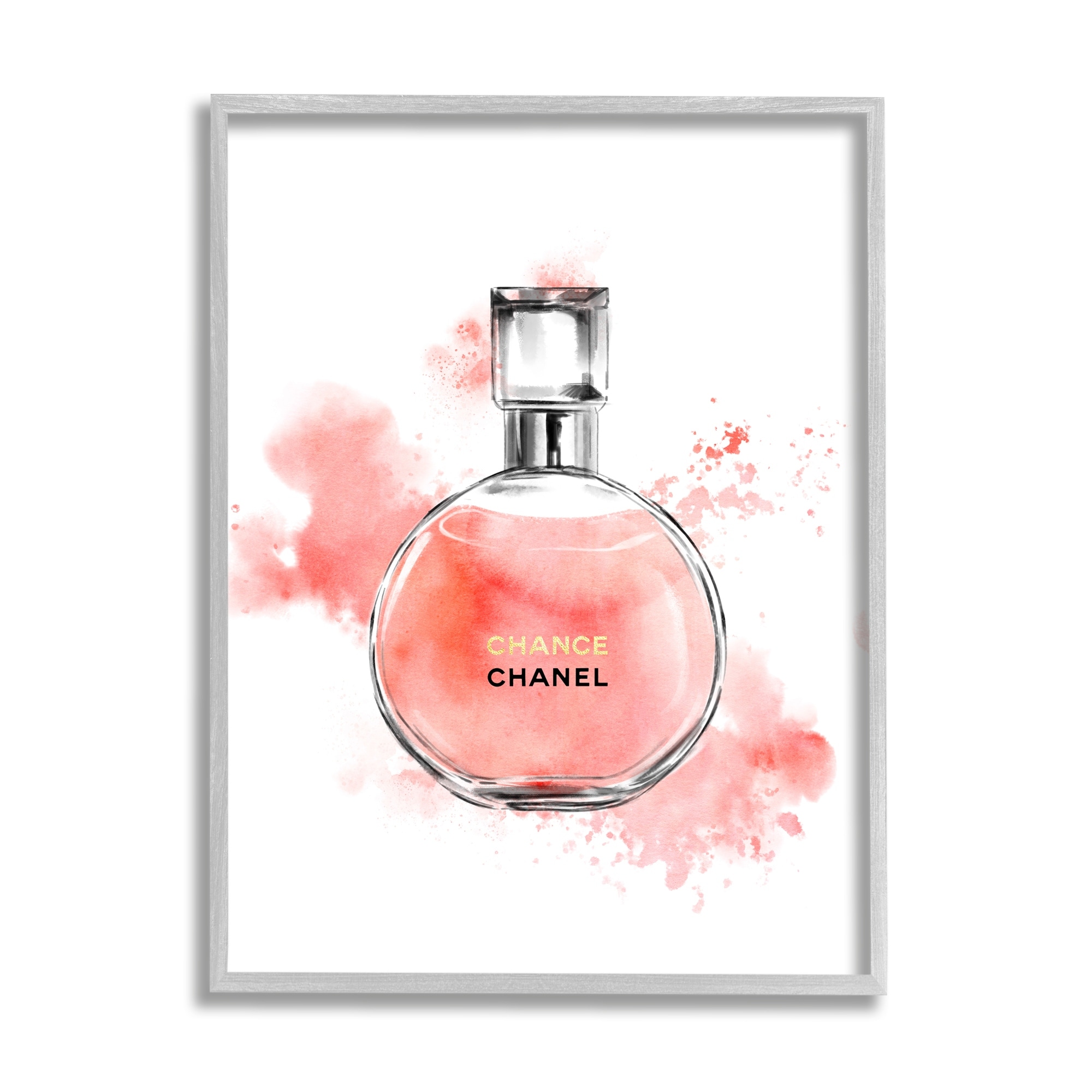 Stupell Pink Fashion Watercolor Cosmetic Perfume Bottle Designer Glam  Framed Wall Art - White - Bed Bath & Beyond - 34857409