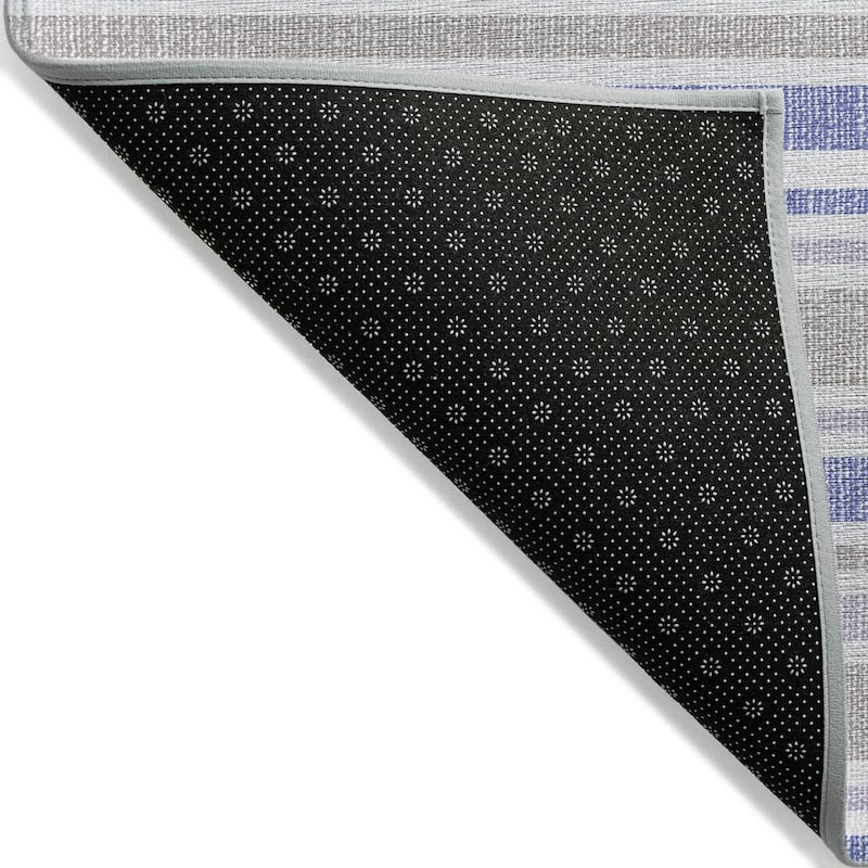 Machine Washable Indoor/ Outdoor Thin Cabana Stripe Chantille Rug
