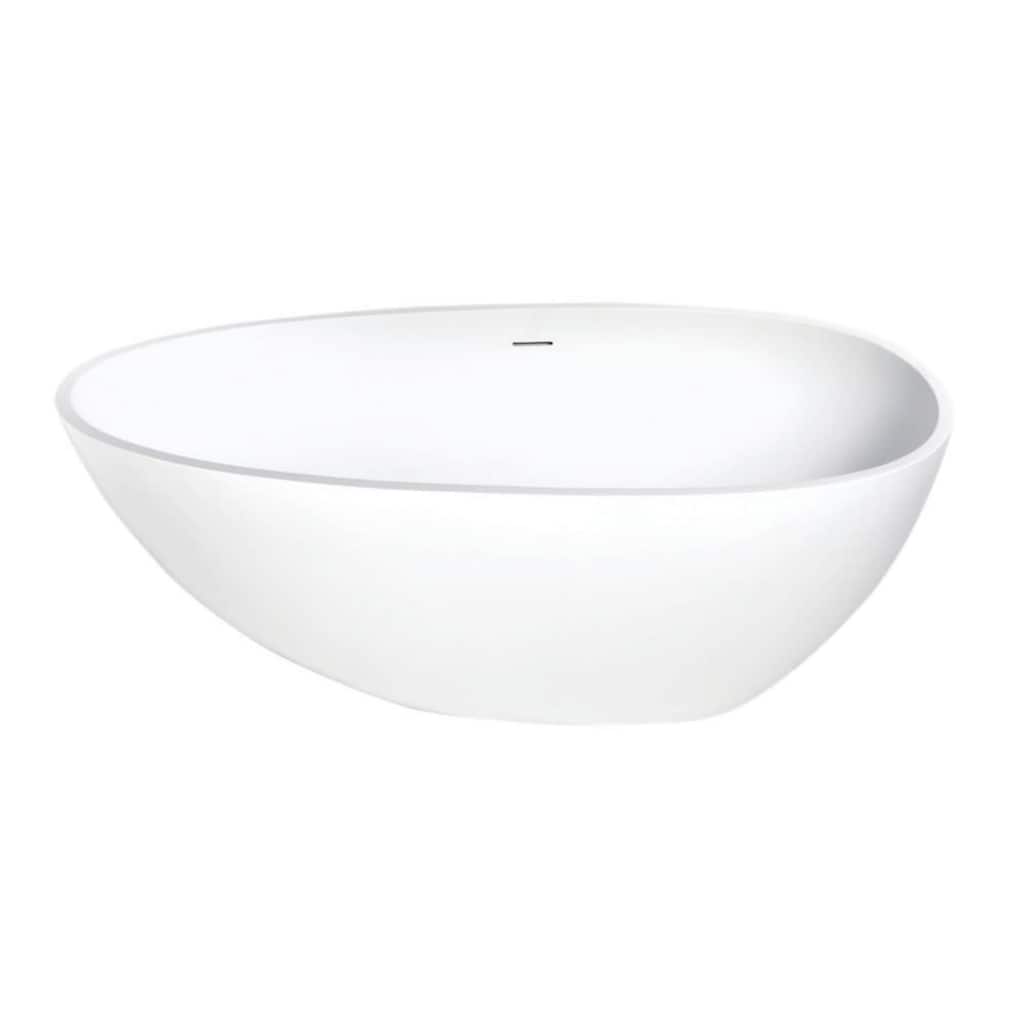 Kingston Brass Aqua Eden 59" Free Standing Engineered Stone Soaking