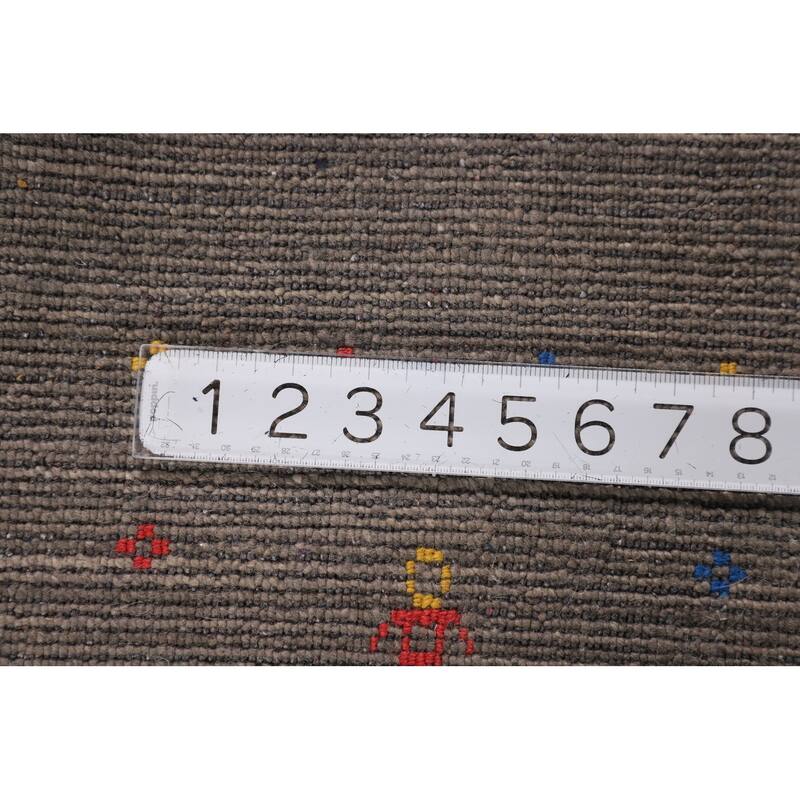 Earth Tone Gabbeh Square Area Rug Silk Carpet - 10'1" X 9'10"