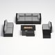 preview thumbnail 37 of 179, AOXUN Fire Pit Conversation Set Rattan Sofa Set Outdoor Furniture With Cushions