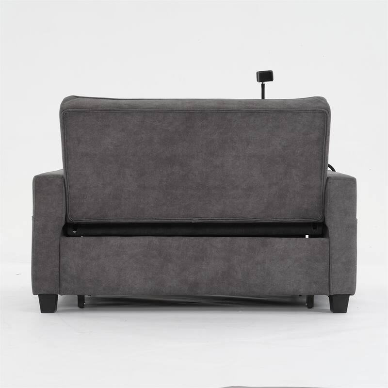 3-in-1 Pull Out Convertible Sleeper Chair w/ USB Ports,Wear Resistant