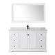 preview thumbnail 21 of 25, Avery 60-inch Single Vanity, Marble Top, Square Sink, 58-inch Mirror