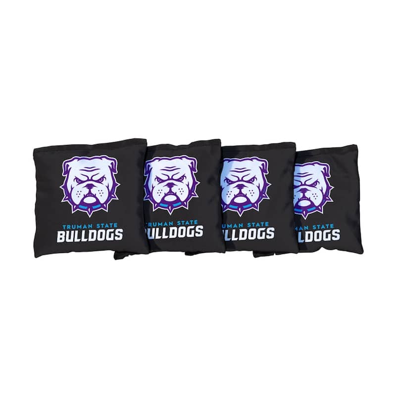 Truman State University TSU Bulldogs White Cornhole Bags - Corn Filled