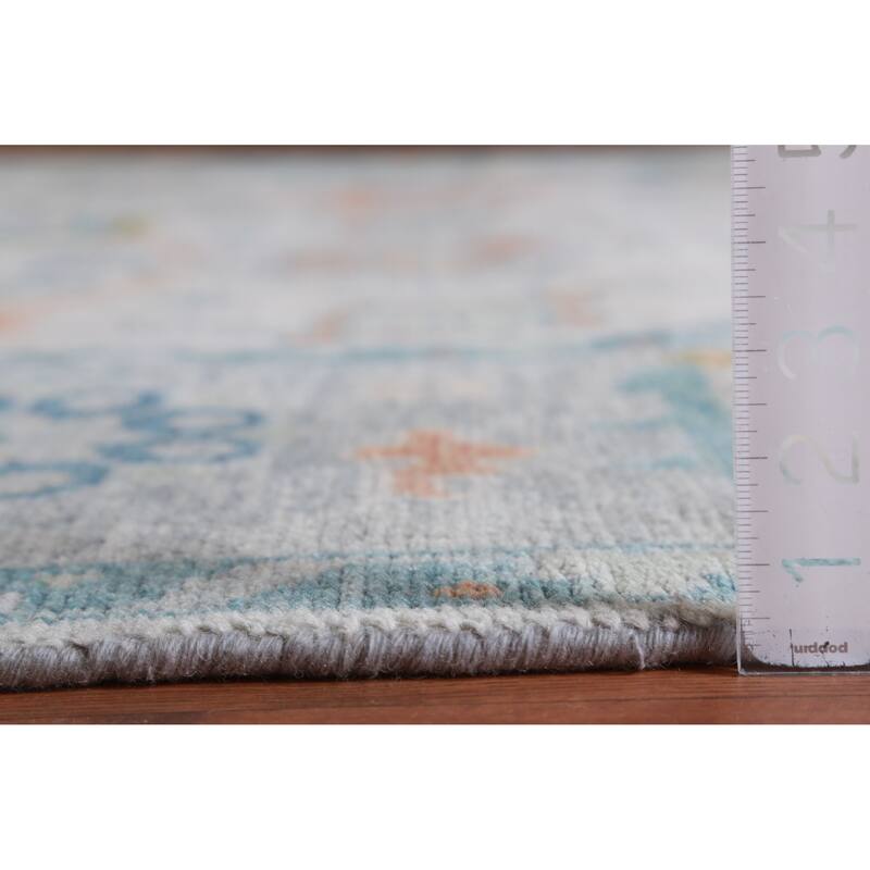 Hand Knotted Oriental 100% Wool Carpet Transitional All-Over Beige & Ivories Oushak Area Rug - 12' 2'' X 9' 1''