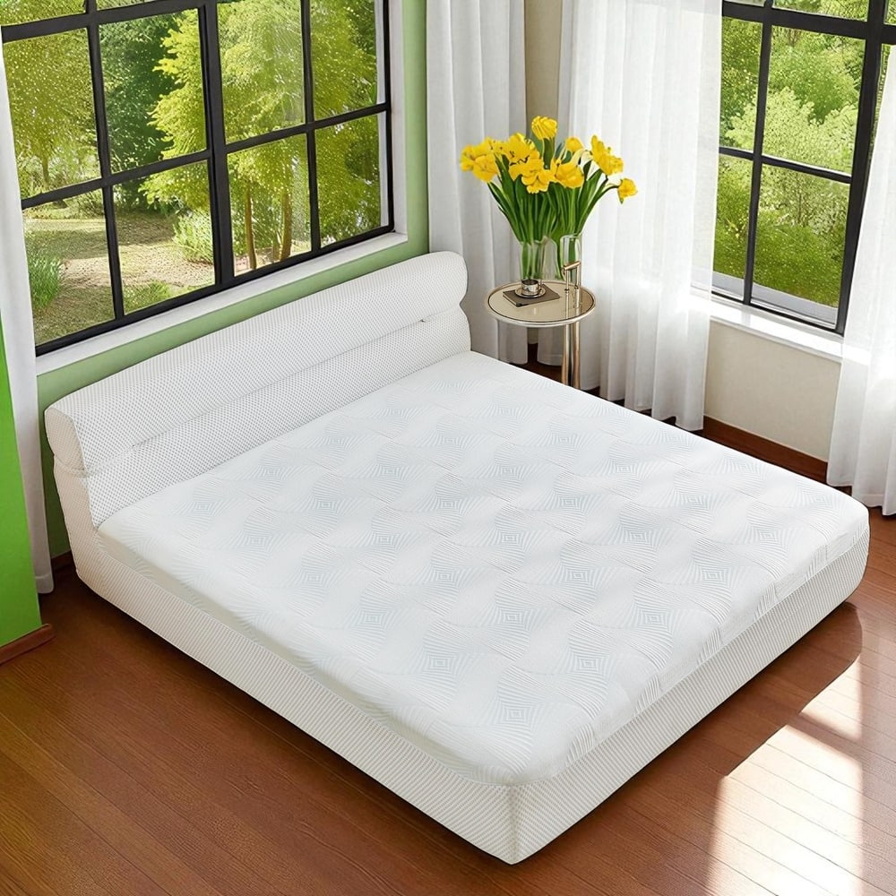 Compressed Integrated Bed in a Box, All-in-One Frame & Mattress, Cooling Hybrid, No-Assembly, Full/Queen/King