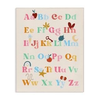 Stupell Fun Alphabet Chart Canvas Wall Art Design By Daphne Polselli ...