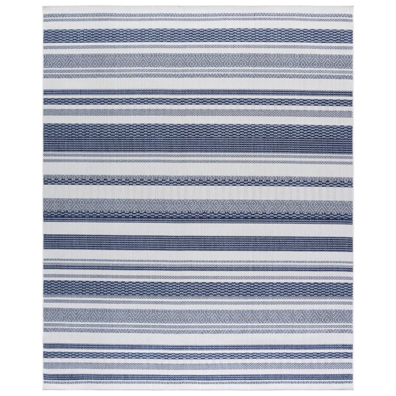 SAFAVIEH Beach House Henk Transitional Rug - 8' x 10' - Navy/Ivory