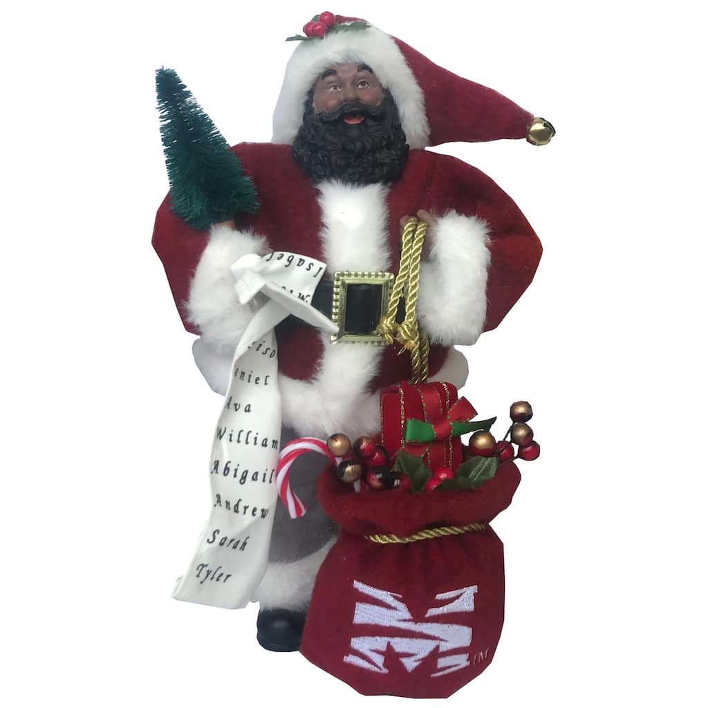 12 inch Morehouse Tiger Santa - red