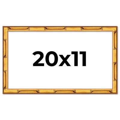 20x11 Frame Gold Bamboo Picture Frame Modern Photo Frame Includes UV Acrylic Shatter Guard Front Acid Free Foam Backing Board