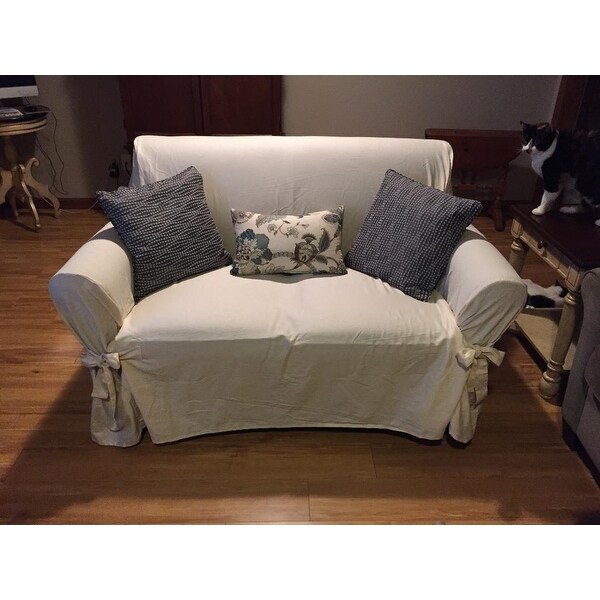 Top Product Reviews For Sure Fit Cotton Duck Washable Loveseat Slipcover 1468649 Overstock
