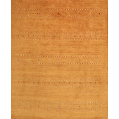 Hand Knotted Oriental 100% Wool Carpet Tribal Animal Pictorial Oranges & Rust Gabbeh Area Rug - 9' 7'' X 10' 0''