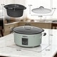 preview thumbnail 12 of 46, 10qt Large Capacity Digital Slow Cooker with Aluminum Pot