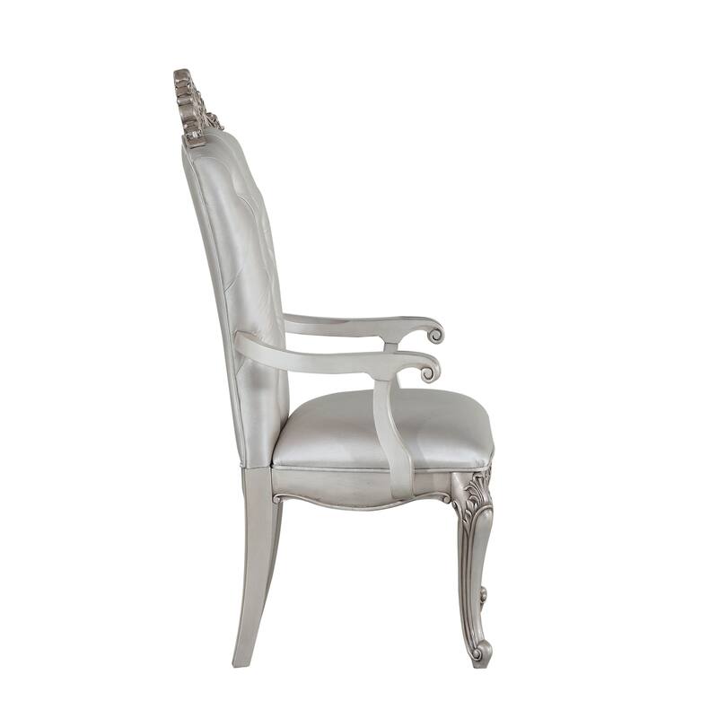 Cream and Golden Ivory Tufted Arm Chairs (Set of 2) - Cream