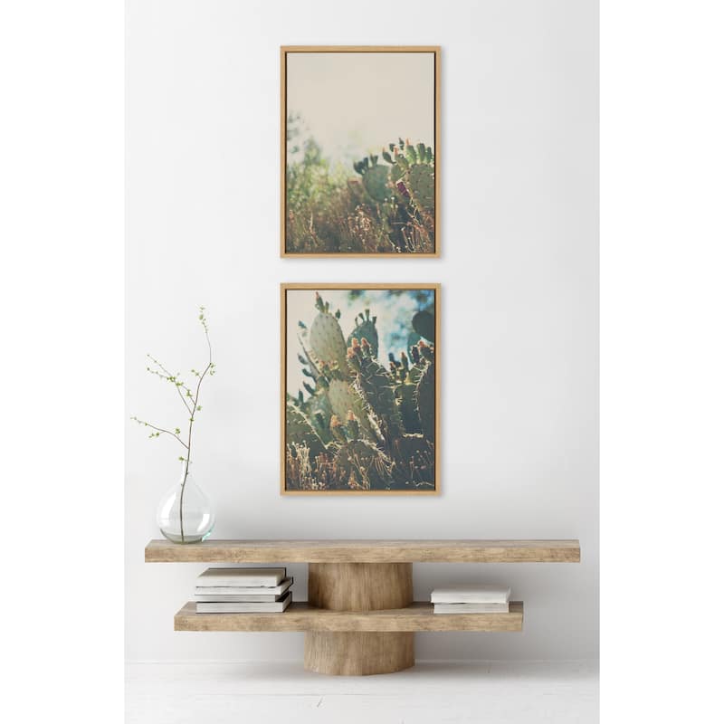 Kate and Laurel Sylvie A Desert Cactus Canvas Art by Laura Evans