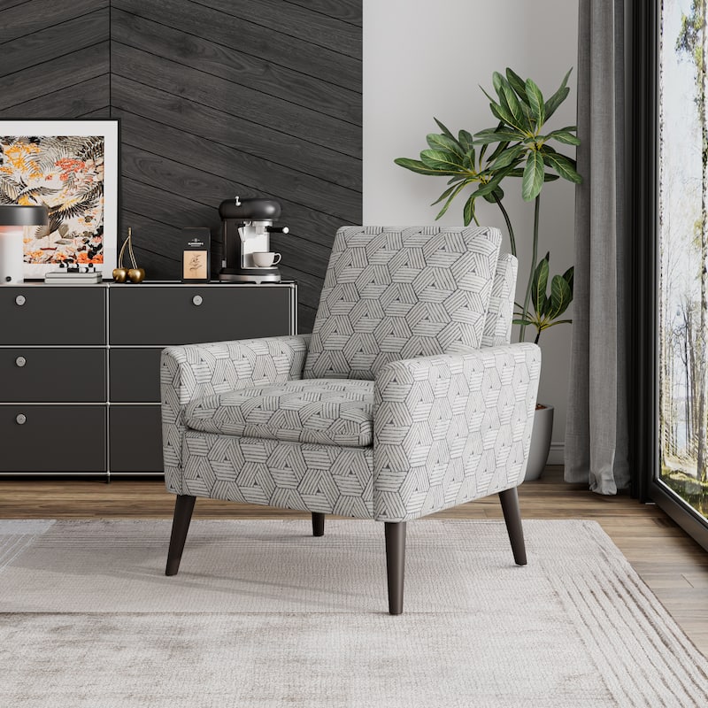 Allyson Mid-Century Modern Small Space Accent Armchair