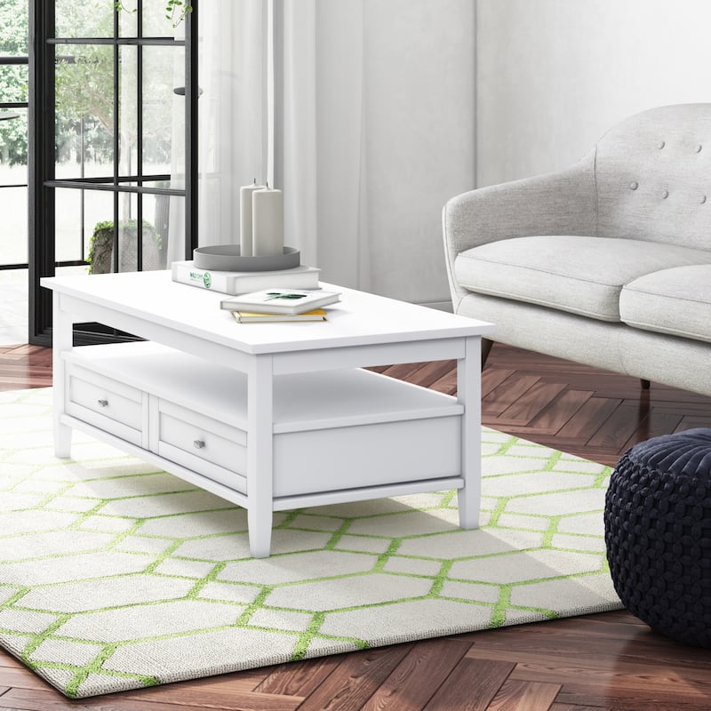 WYNDENHALL Norfolk Wood Transitional Coffee Table - 48 Inches wide
