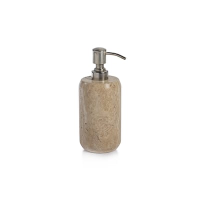 Scotia Travertine Marble Soap & Lotion Dispenser - Beige