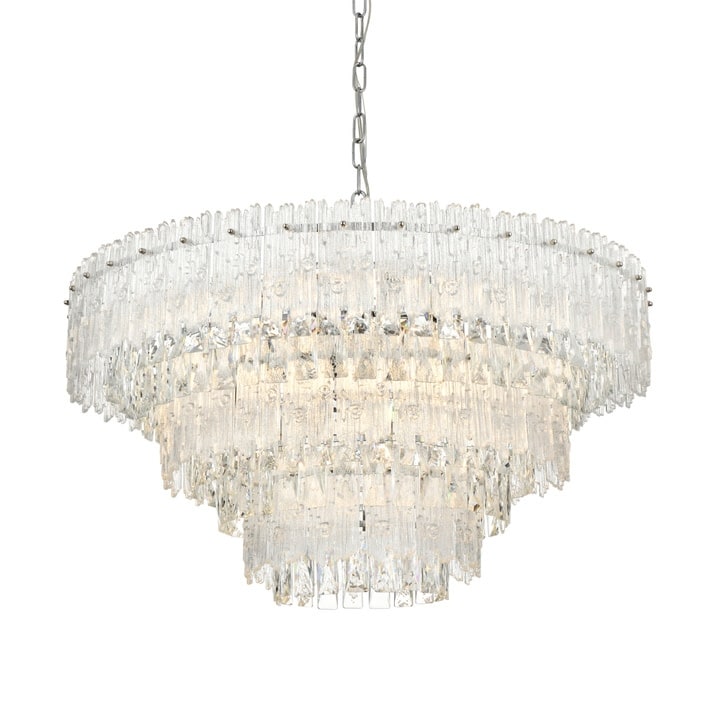Elegant Lighting 1780D31 Emilia 10 Light 31" Wide Crystal Pendant