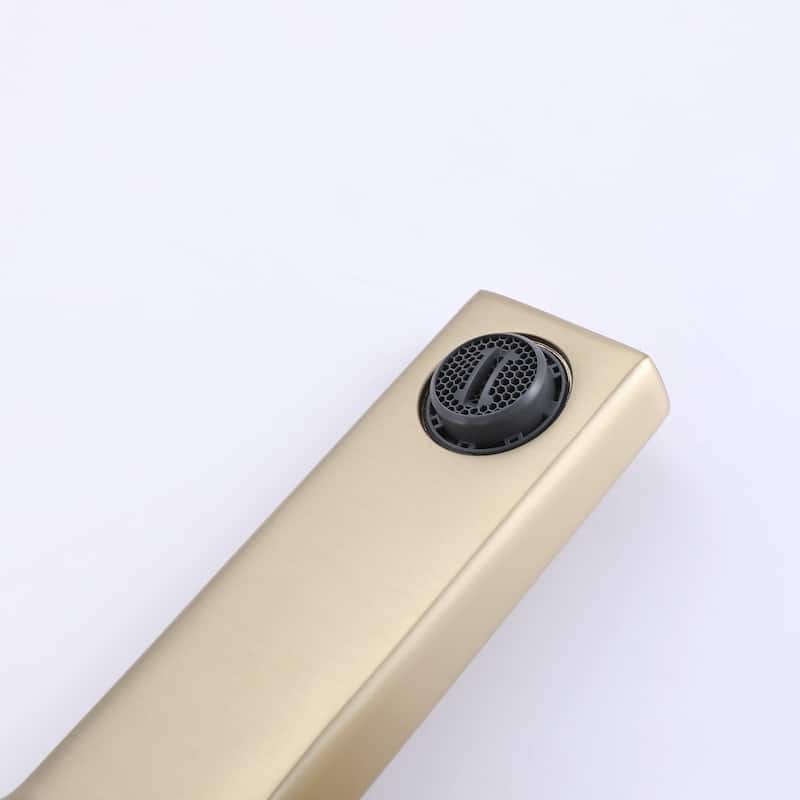 Single Hole Bathroom Sink Faucet Brass Single Handle Modern Bathroom Vanity Basin Faucets Brushed Gold