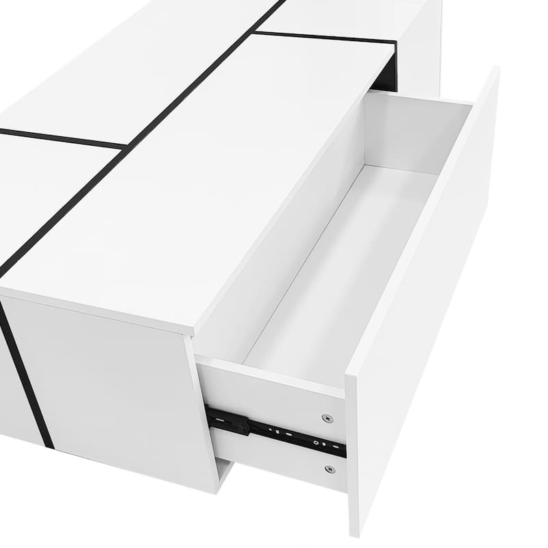 47.2-72.7'' Extendable Coffee Table with Hidden Storage for Living Room