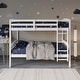 preview thumbnail 11 of 43, CraftPorch Contemporary Twin Over Twin Bunk Bed