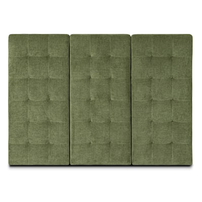 Poly & Bark Napa Fabric Headboard in Distressed Green Velvet