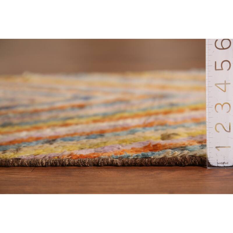 Chevron Style Moroccan Runner Rug Handmade Wool Carpet - 2'10" x 9'7"