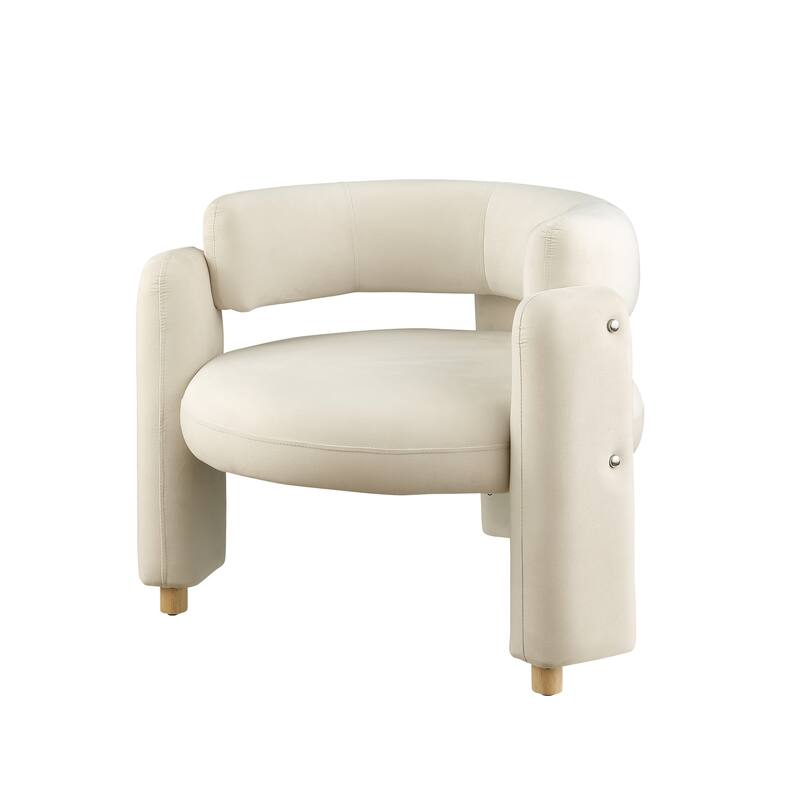 35.43" Accent Chair with Solid Wood Frame