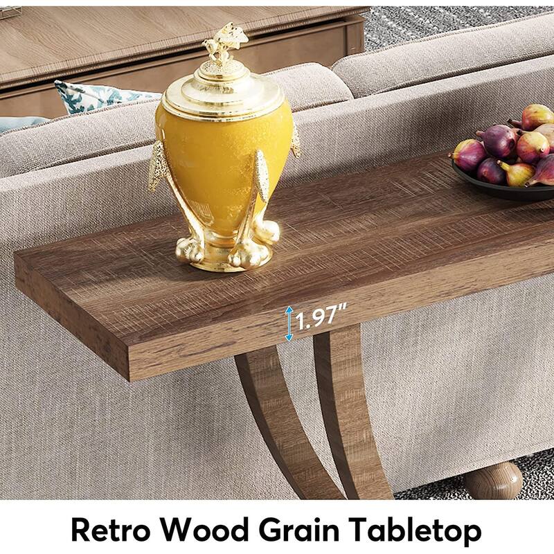 Console Entryway Table Farmhouse, 63 Inches Sofa Table for Entryway