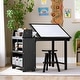preview thumbnail 7 of 16, Design Studio 3 in 1 Art Table, Drafting Table, Easel and Stool Black