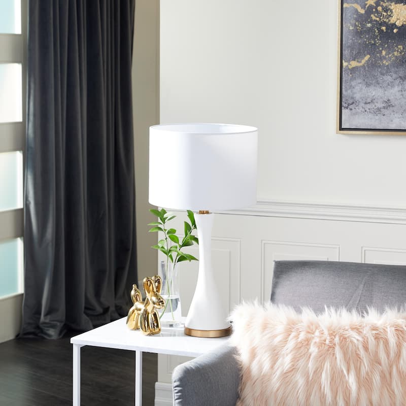 Ceramic Room Table Lamp - White - CosmoLiving by Cosmopolitan