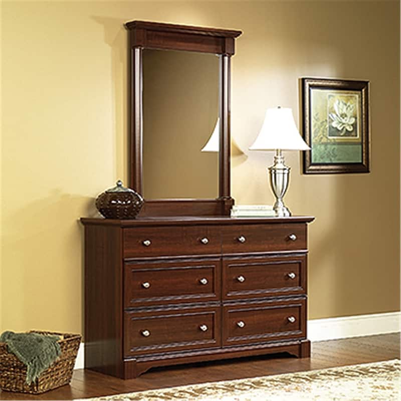 6-Drawer Traditional Style Dresser in Espresso Finish with Smooth Top Surface and Durable Construction