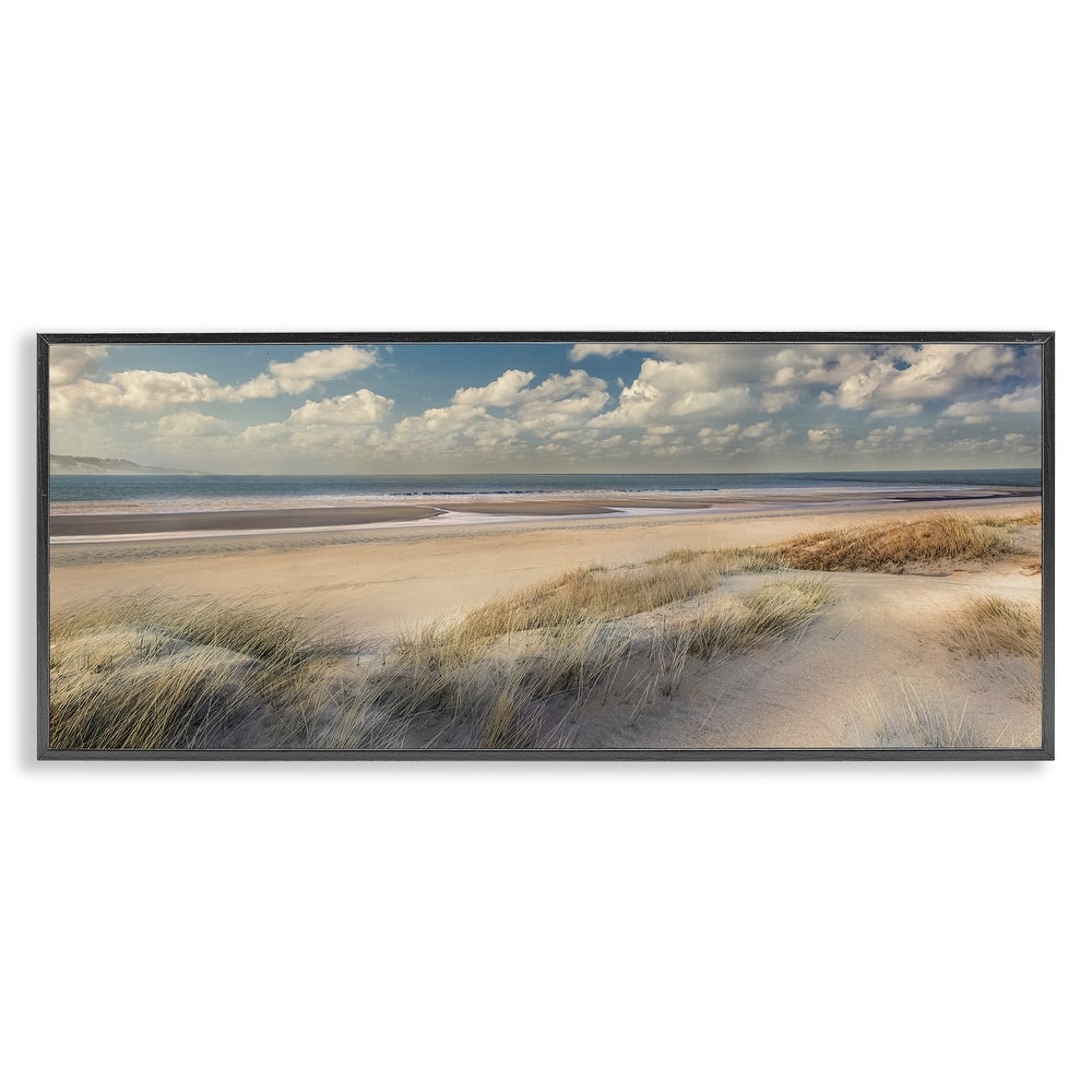 Stupell Rolling Clouds Beach Scenery Framed Giclee Art Design By Mike Calascibetta